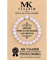 GERÇEK PEMBE KUVARS BİLEKLİK MK.7000.874- RAHATLIK-DİNGİNLİK-ENERJİ- STRES BİLEKLİĞİ- RENKLERİ BOYA DEĞİLDİR -KENDİ RENGİDİR