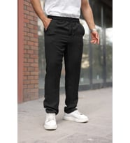 Erkek Beli Lastikli Pera Keten Pantolon