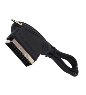 Powermaster PM-12979 Uydu Alıcısı AV Kablo 3.5 Mm Stereo Erkek-Scart Kablo 1.2 Metre Uzun Jack
