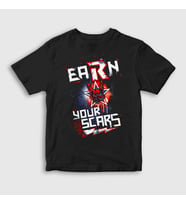 Presmono Unisex Çocuk Siyah Earn Your Scars Güreş Wwe Edge T-Shirt 521251tt