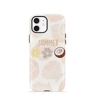 iPhone 12 Vorian Çift Katmanlı Kılıf Coconut Summer Notes