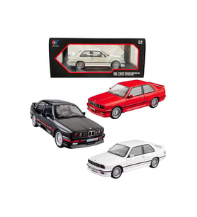 BMW E30 Die Cast Metal Model Araba Kırmızı 1:24 Açılır Kapılı Sesli Işıklı
