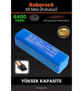 Roborock S5 Max 6400mAh Robot Süpürge Bataryası - Koruma Katmanlı Batarya Teknolojisi
