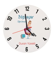 Bilgisayar Öğretmenlerine Özel Kişiselleştirilebilir Duvar Saati