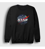 Presmono Unisex Siyah Van Gogh Logo Nasa Space Uzay Sweatshirt 284188tt