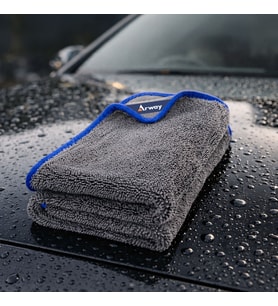 Arway TW3 Ultra Su Emici XL (60×90 cm) 600 GSM Mikrofiber Araç Kurulama Havlusu – Çiziksiz & İz Bırakmaz (Gri)