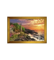 Manzara Temalı Kanvas Tablo 50 x 70 cm Gold Çerçeve