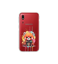 Samsung Galaxy A2 Core ile Uyumlu Splash Tilki Tasarımlı Şeffaf Silikon Kılıf