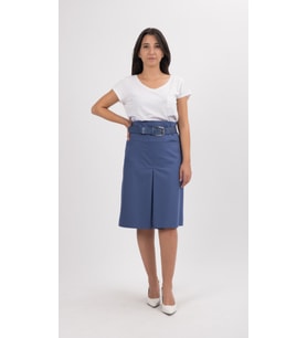 SORALLİNE 722 MAVİ A PİLE 65 CM BOYUNDA OFİS ETEK