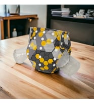BEZHANE Baby YBB Yıkanabilir Bebek Bezi Petek Desen Çıt Çıtlı(3kg-12kg) (Çok Renkli)