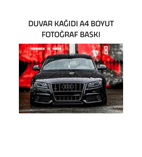 Audi Araba Duvar Kağıdı, Fotoğraf Baskı, A4 Boyut, 21,0 x 29,7 cm