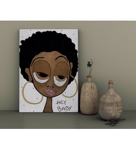 BK Home The Lazy People Collection Foxy Lady Tasarımlı Kanvas Tablo-1