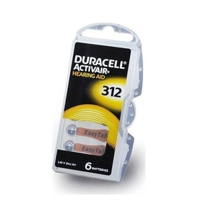 DURACELL 312 NUMARA KULAKLIK İŞİTME CİHAZI PİLİ 6'LI KULAK PİLİ