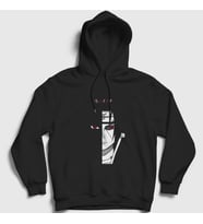 Presmono Unisex Siyah Itachi V2 Anime Naruto Kapüşonlu Sweatshirt 132312tt