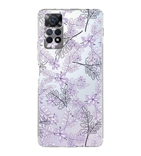 PrintiFy Xiaomi Redmi Note 12 Pro 4G Uyumlu Kamera Korumalı Floral Lila Tasarımlı  Kılıf