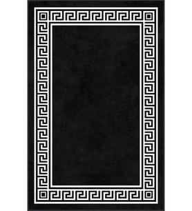 Eliana Home Baskılı, Yıkanabilir Kaymaz Taban Salon Halısı LNA0293-SD731 100x150 cm (Siyah)