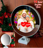 Sevgililer Günü Hediyesi Kişiye Özel Fotoğraflı Işıklı Sihirli Ayna Çerçeve