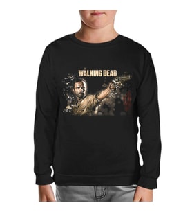 The Walking Dead - Rick 2 Siyah Çocuk Sweatshirt