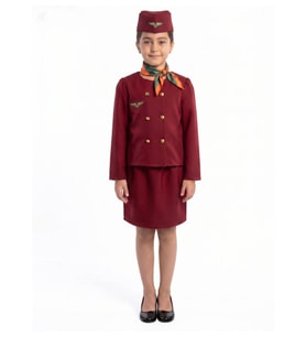 Hostes Kostümü Bordo