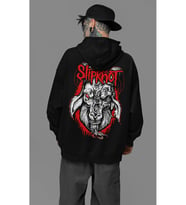 Müzik Grubu Tasarım Keçi Baskılı Unisex Oversize Slipknot Hoodie