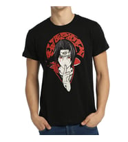 Bant Giyim - Naruto Itachi Uchiha Siyah Erkek Tişört