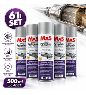 MxS Dizel Partikül Filtre Temizleyici Sprey 500 ml – 6’lı DPF Temizleme Seti