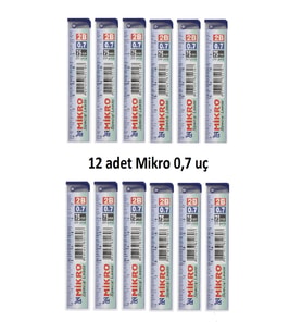 Min Kalem Ucu 0.7 Uc 2b Dereceli Cetvelli - 12 li Paket
