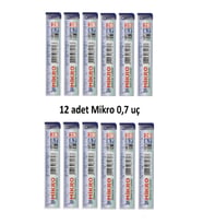 Min Kalem Ucu 0.7 Uc 2b Dereceli Cetvelli - 12 li Paket