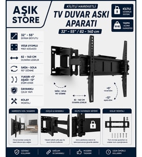Hareketli TV Askı 32–55 İnç 50 KG