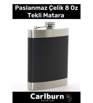 Uzun Süre Soğuk Tutan Paslanmaz Çelik 8 Oz Tekli İçecek Kamp Matara Şişesi Siyahgri