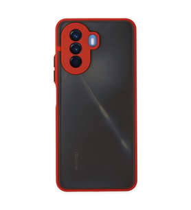 Huawei Nova Y70 Kılıf Montreal Silikon Kapak - Kırmızı