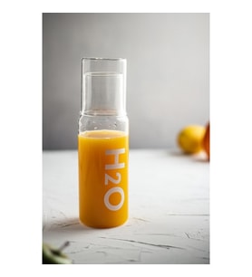 Borosilikat Cam Beyaz Başucu Sürahisi & Cam Sürahi * 600 Ml