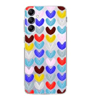 PrintiFy Samsung Galaxy M34 ile Uyumlu 1mm Slim Fit Water Color 1 Baskılı Şeffaf  Kılıf
