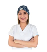 Lacivert Kediler Desenli Doktor Hemşire Hastane Medikal Cerrahi Bone