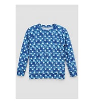 Erkek Çocuk Yıldız Desenli Yumuşak Kadife Dokulu Mavi Pijama Takımı