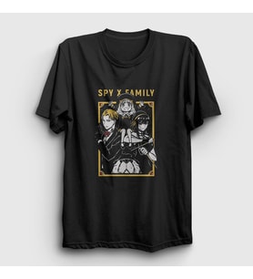 Presmono Unisex Siyah Poster Anime Spy X Family T-Shirt 318420tt