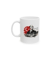 Atatürk ve Türk Bayrağı Tasarımlı Porselen Kupa Vatanını En Çok Seven Görevini En İyi Yapandır 330 ml KF10072622