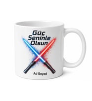 Işın Kılıcı Çizimli Güç Seninle Olsun Temalı Fantastik Kupa Bardak Hediye