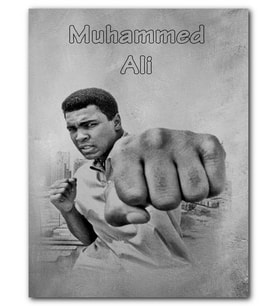 Cakatablo MDF (Ahşap) Tablo Muhammed Ali Khaliah Boksör