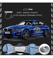 Bmw G20 Oto Araç Kapı Koruma Fitili 5metre Parlak Gri Renk