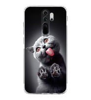 PrintiFy Xiaomi Redmi Note 8 Pro ile Uyumlu Kedi 2 Kamera Korumalı Şeffaf Kılıf