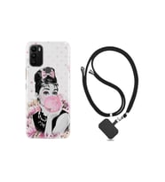 General Mobile Gm21 Plus Kılıf Desenli Silikon Boyun Askılı Audrey Glue 1420