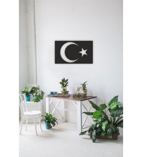 Türk Bayrağı Tablo Mdf Lazer Kesim