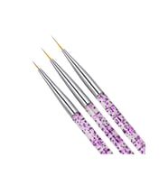 3'lü Tırnak Süsleme Nail Art Fırça Seti