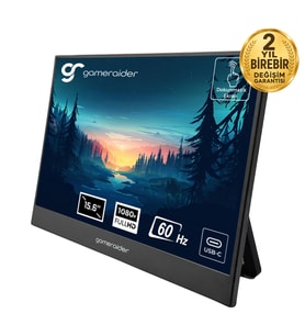 GameRaider P15 Touch 15.6 inç 60Hz Full HD IPS Dokunmatik Taşınabilir Monitör – 2 Yıl Birebir Değişim Garantili