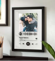 Spotify Plak Barkodlu Çerçeve (Siyah)