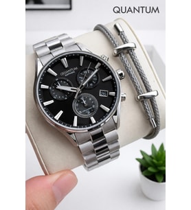 Quantum Sapphire Camlı İtalyan Bileklik Hediyeli 2 Yıl Garantili 10 Atm Erkek Kol Saati 1193.350
