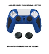 Ps5 Dualsense Koruyucu Silikon Kılıf + Analog silikon Koruyucu (Lacivert)