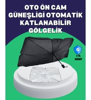 Şemsiye Tasarımlı Katlanabilir Araç Güneşliği – Geniş Uyumlu, UV Koruma