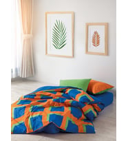 Cozy Home Popping Colors Tek Kişilik Lastikli Çarşaflı Nevresim Takımı Venus Mavi